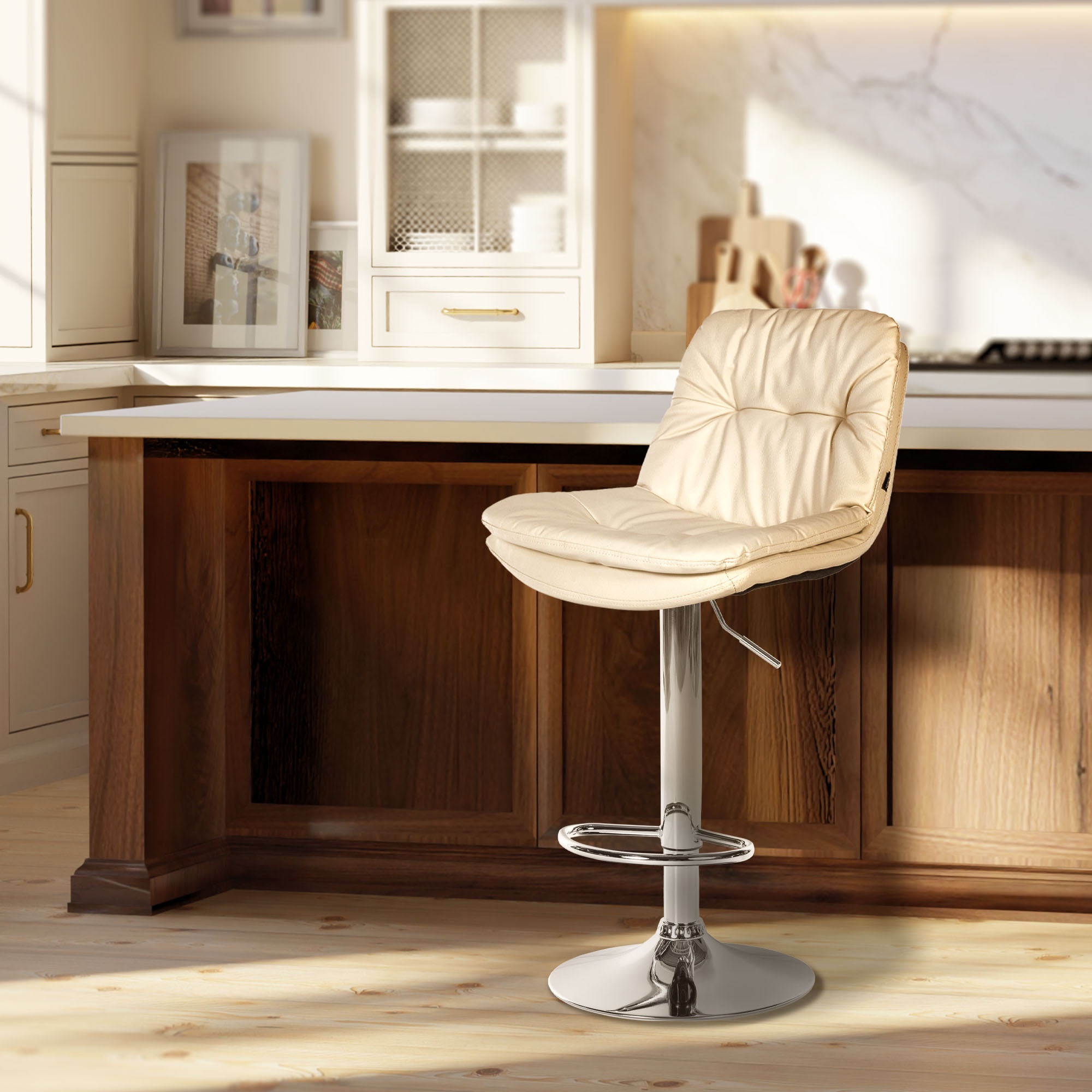 Barhocker Laurel Kunstleder chrom