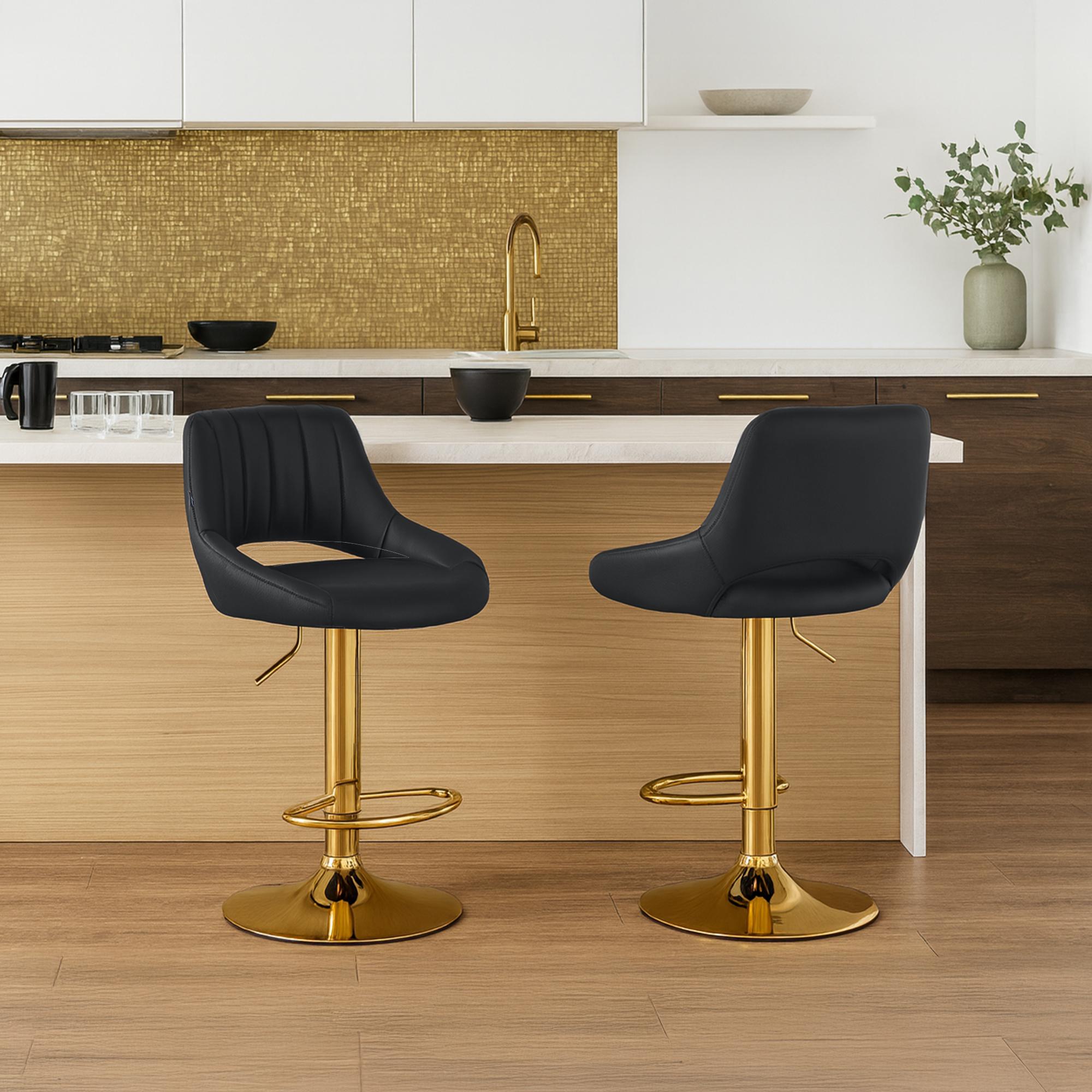 Barhocker Milet Kunstleder gold