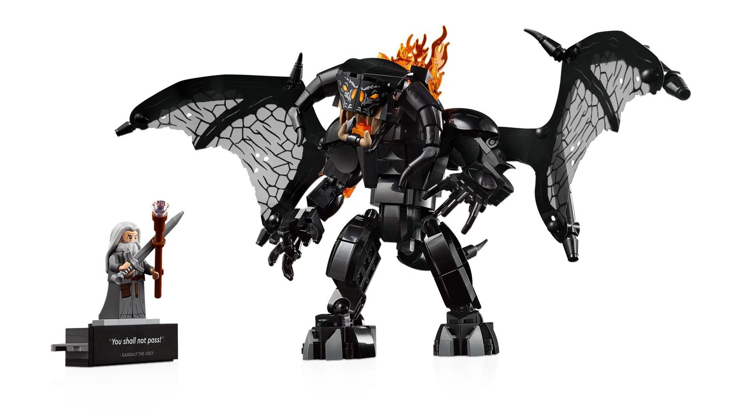 LEGO® LEGO LEGO® Icons 10367 - Der Herr der Ringe: Balrog™ Bücherstütze (1201 Teile)