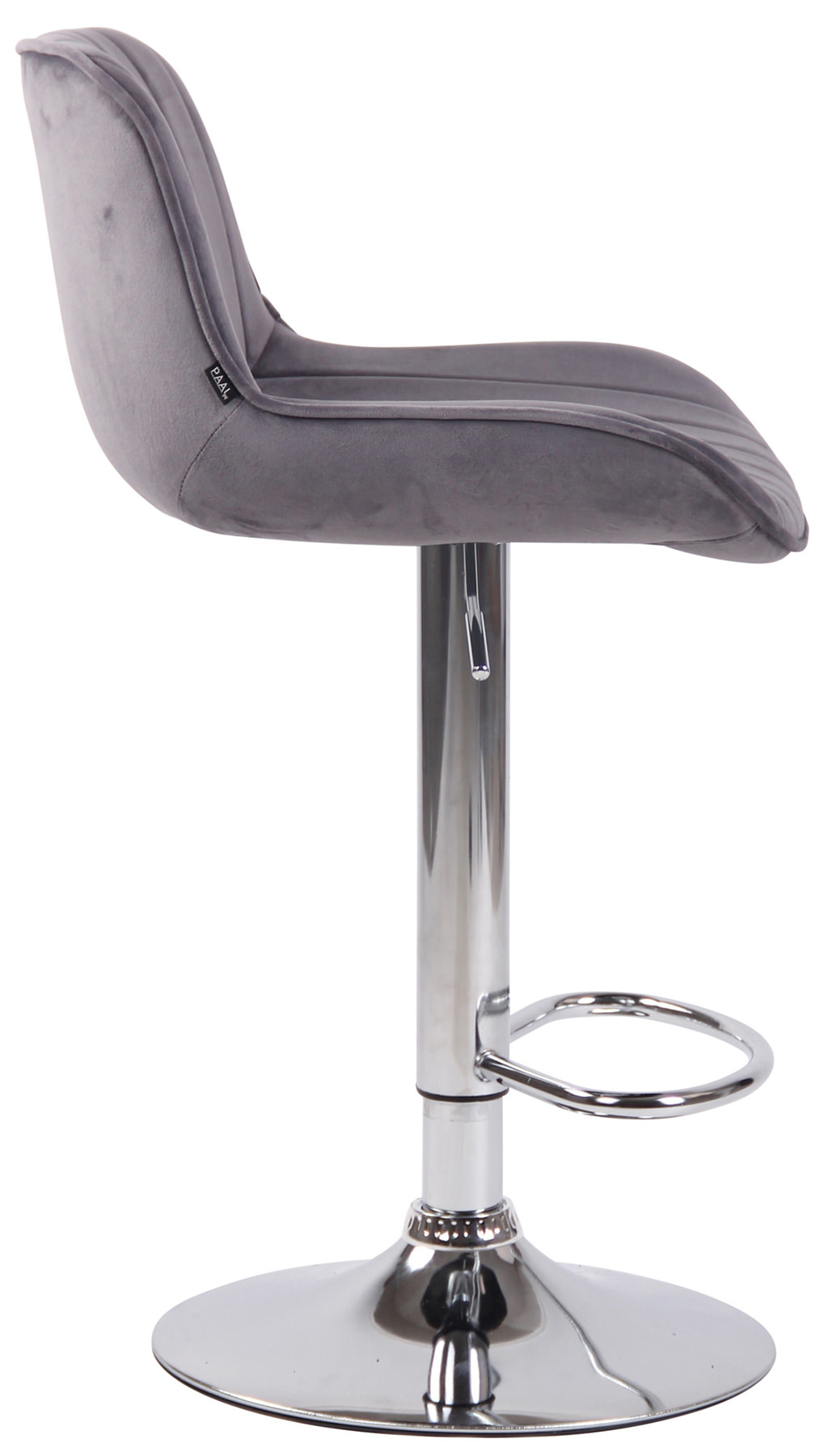 2er Set Barhocker Lentini Samt chrom