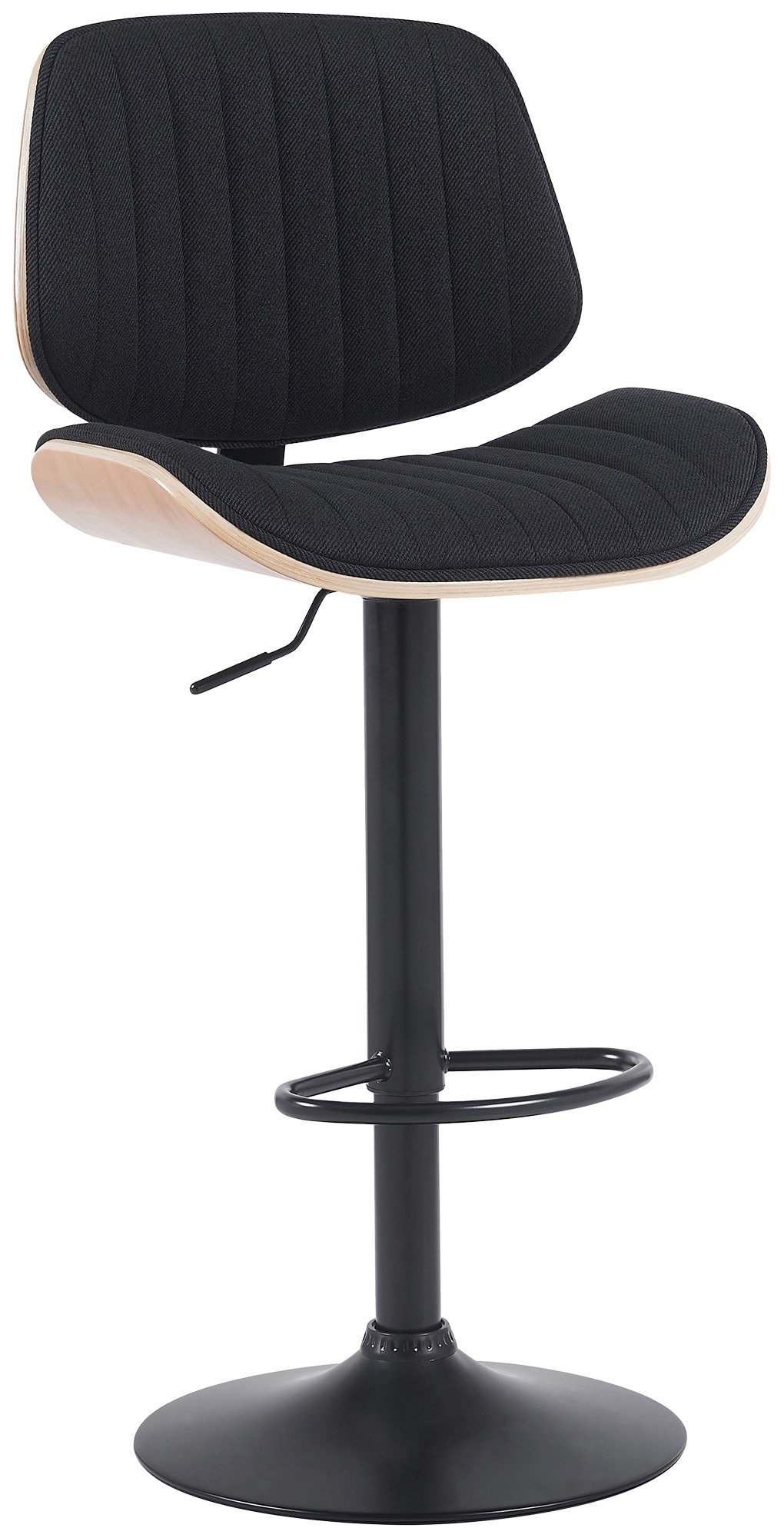 Barhocker Clawson Stoff schwarz