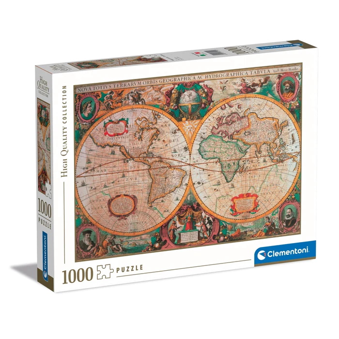 Clementoni Puzzles High Quality Collection - 1000 Teile Puzzle - Antike Karte
