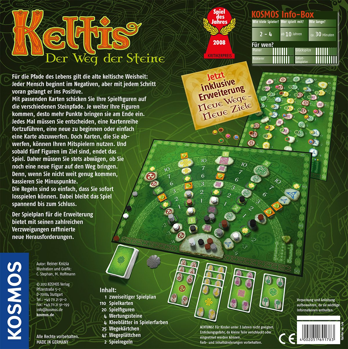 Kosmos Brettspiele & Gesellschaftsspiele Kosmos 691783 - Keltis (inkl. Erweiterung)