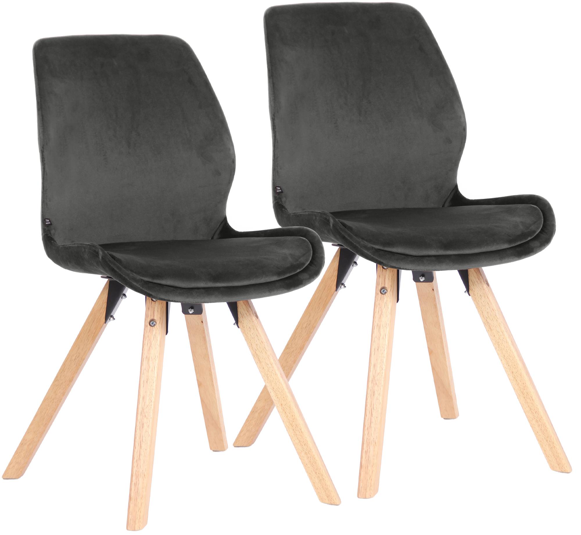 2er Set Stuhl Luna Samt