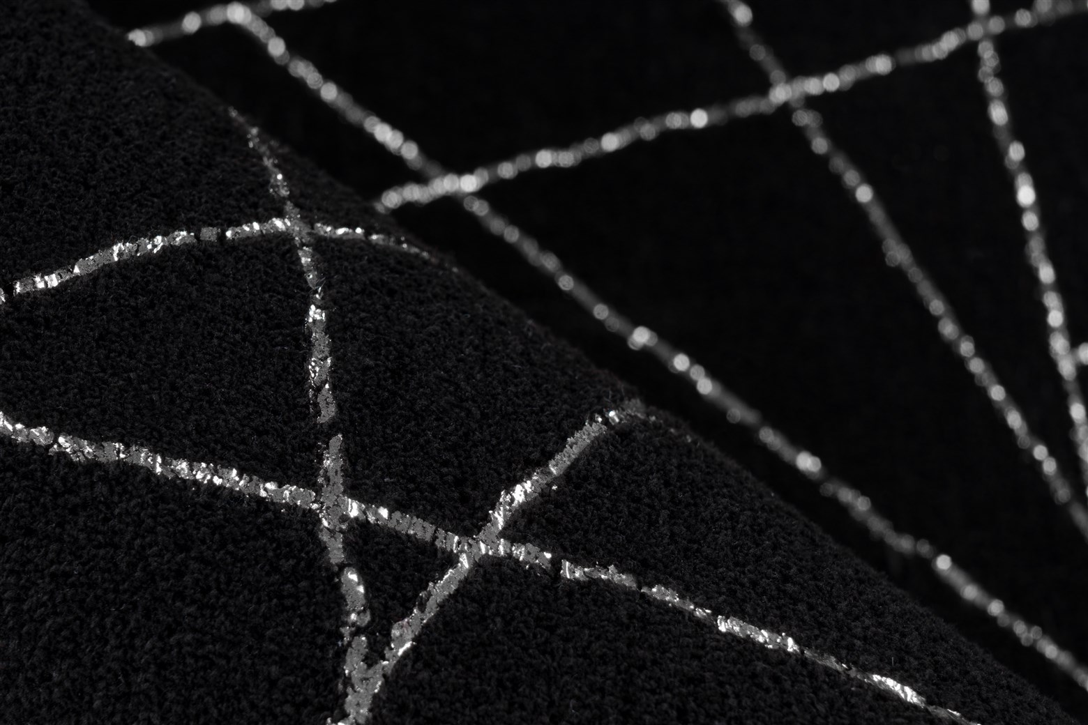 Teppich Bijou 125 Schwarz / Silber 200cm x 290cm