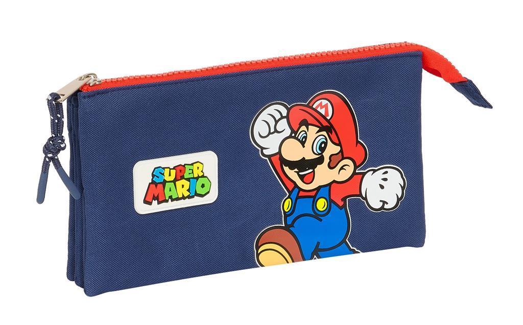 SAFTA Super Mario Safta Super Mario World - Mäppchen mit 3 Fächern - 22 cm