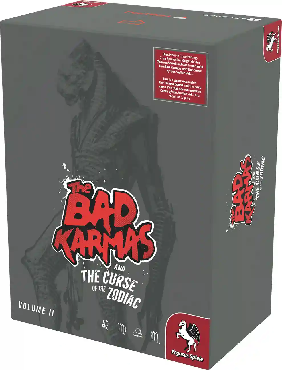 Pegasus Brettspiele & Gesellschaftsspiele Teburu: The Bad Karmas and the Curse of the Zodiac: Volume 2 [Erweiterung] – Expertenspiel