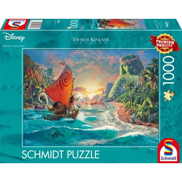 Schmidt Spiele GmbH Puzzles Disney, Vaiana, Moana - Puzzle 1000 Teile - Thomas Kinkade Collection