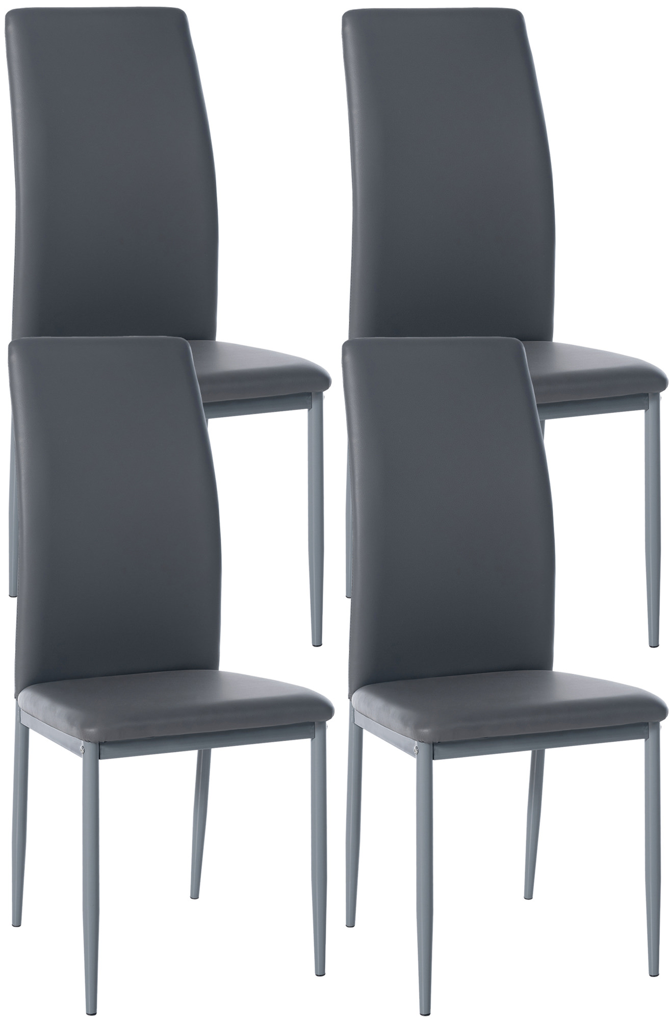 4er Set Esszimmerstühle Savino Kunstleder