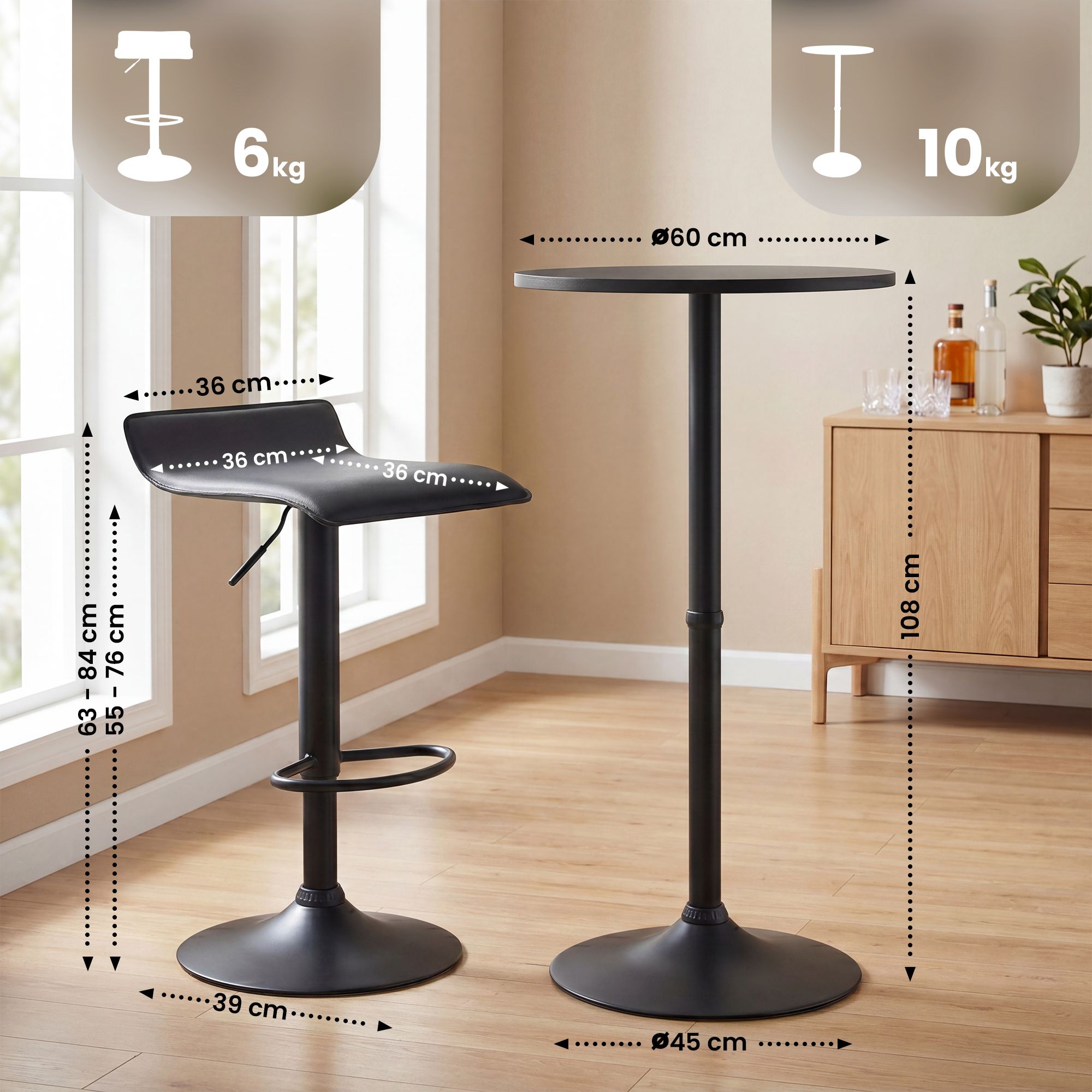 2er Bartisch Set Lumo