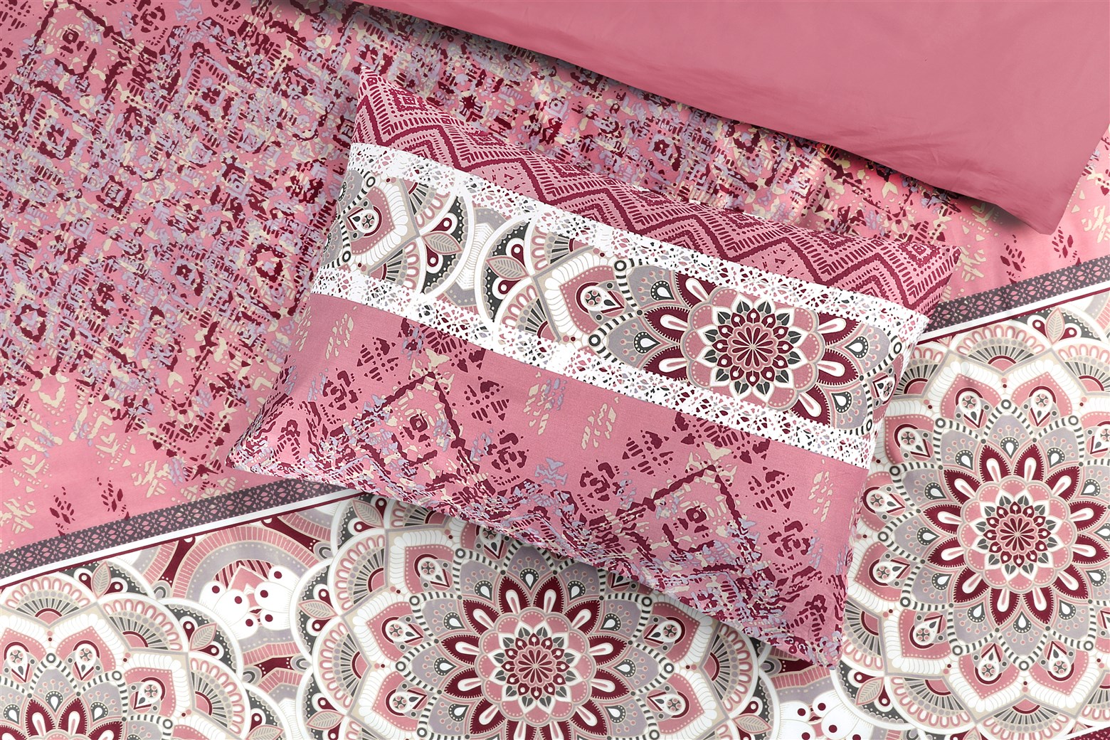 Bettwäsche Bettwäsche Alegra 125-AT Multi / Rosa 140cm x 200cm / 70cm x 90cm