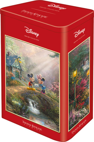Schmidt Spiele GmbH Puzzles Thomas Kinkade - Disney, Mickey & Minnie - 500 Teile Puzzle in Nostalgiedose