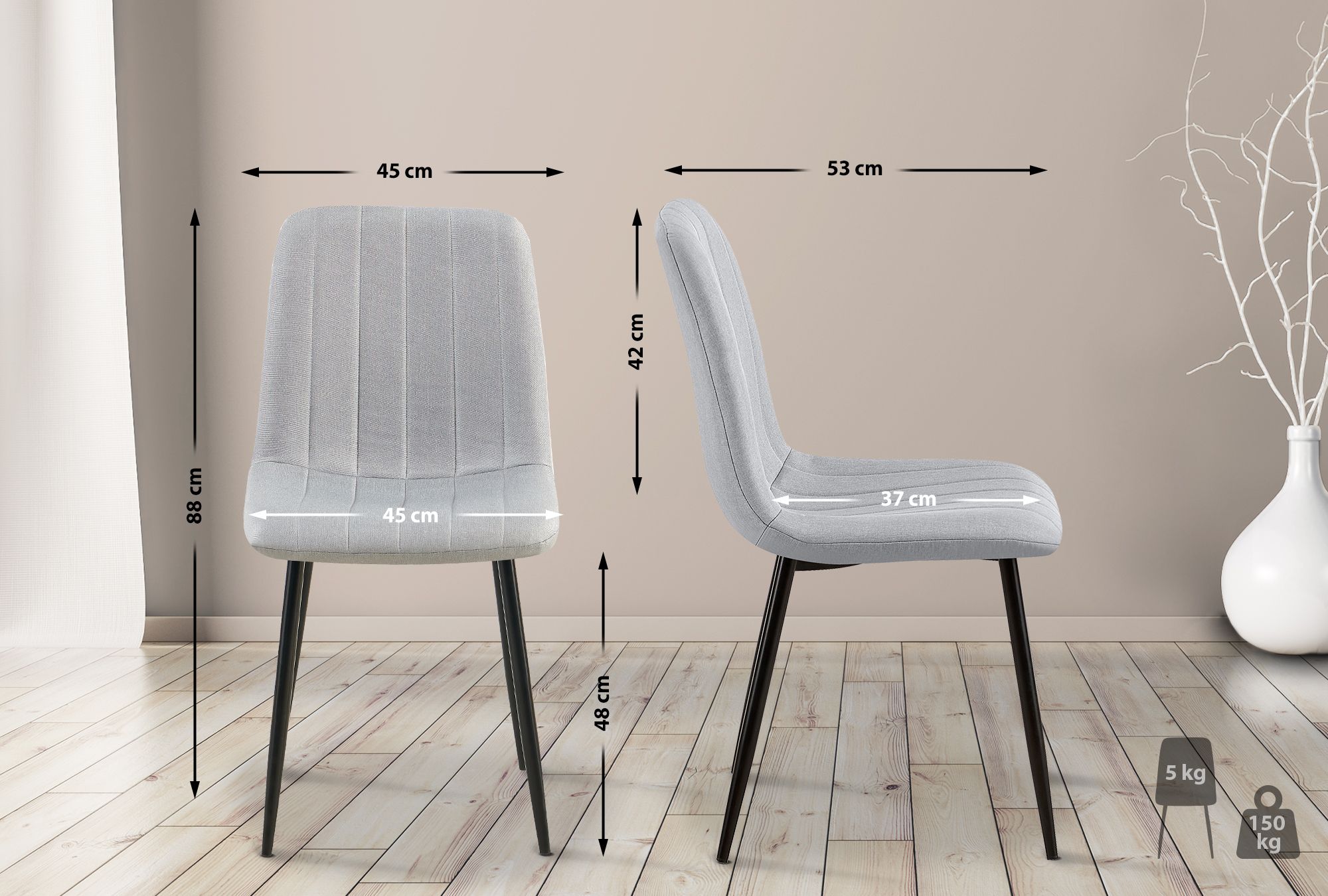 Stuhl Dijon Stoff