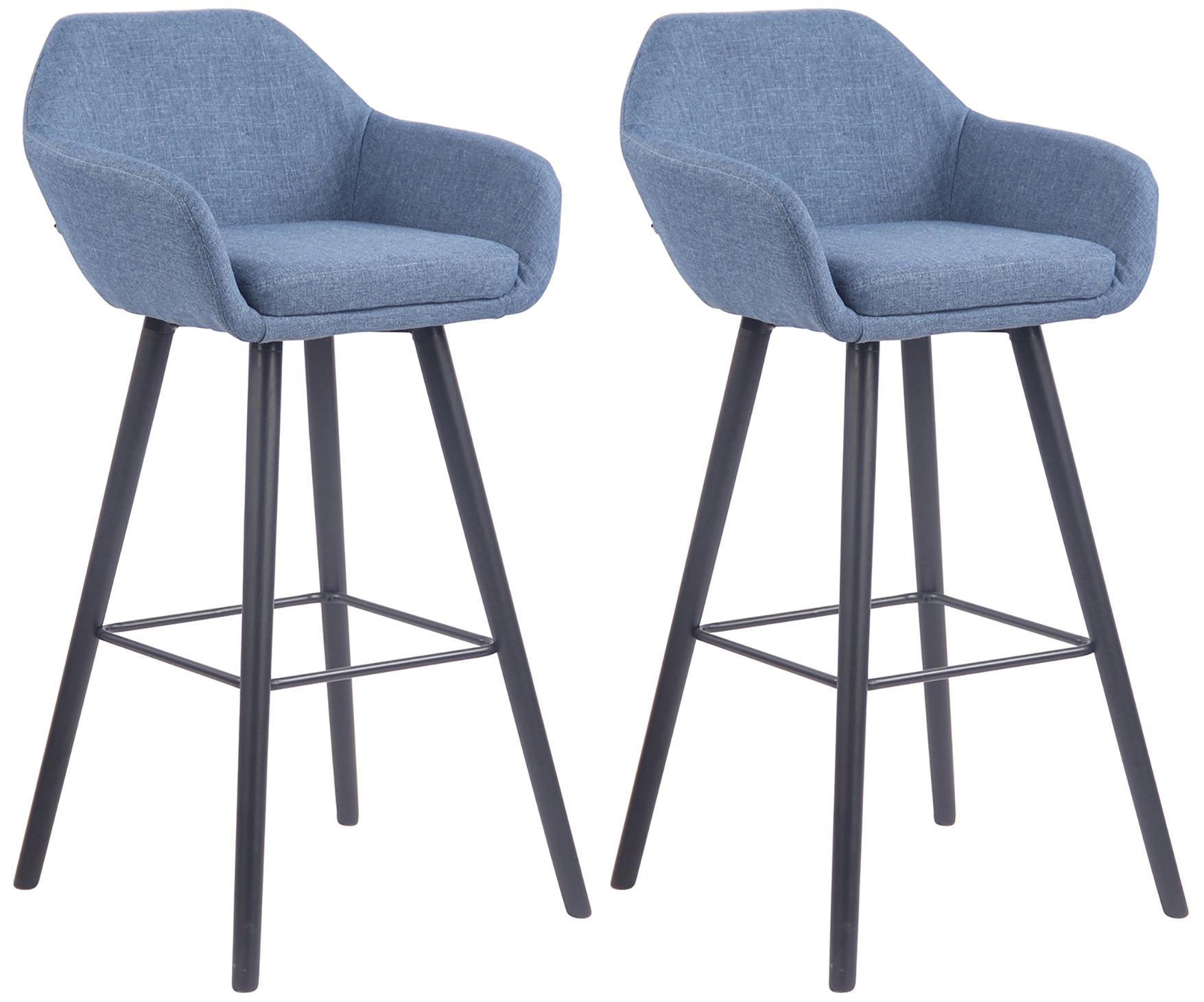 2er Set Barhocker Adelaide schwarz