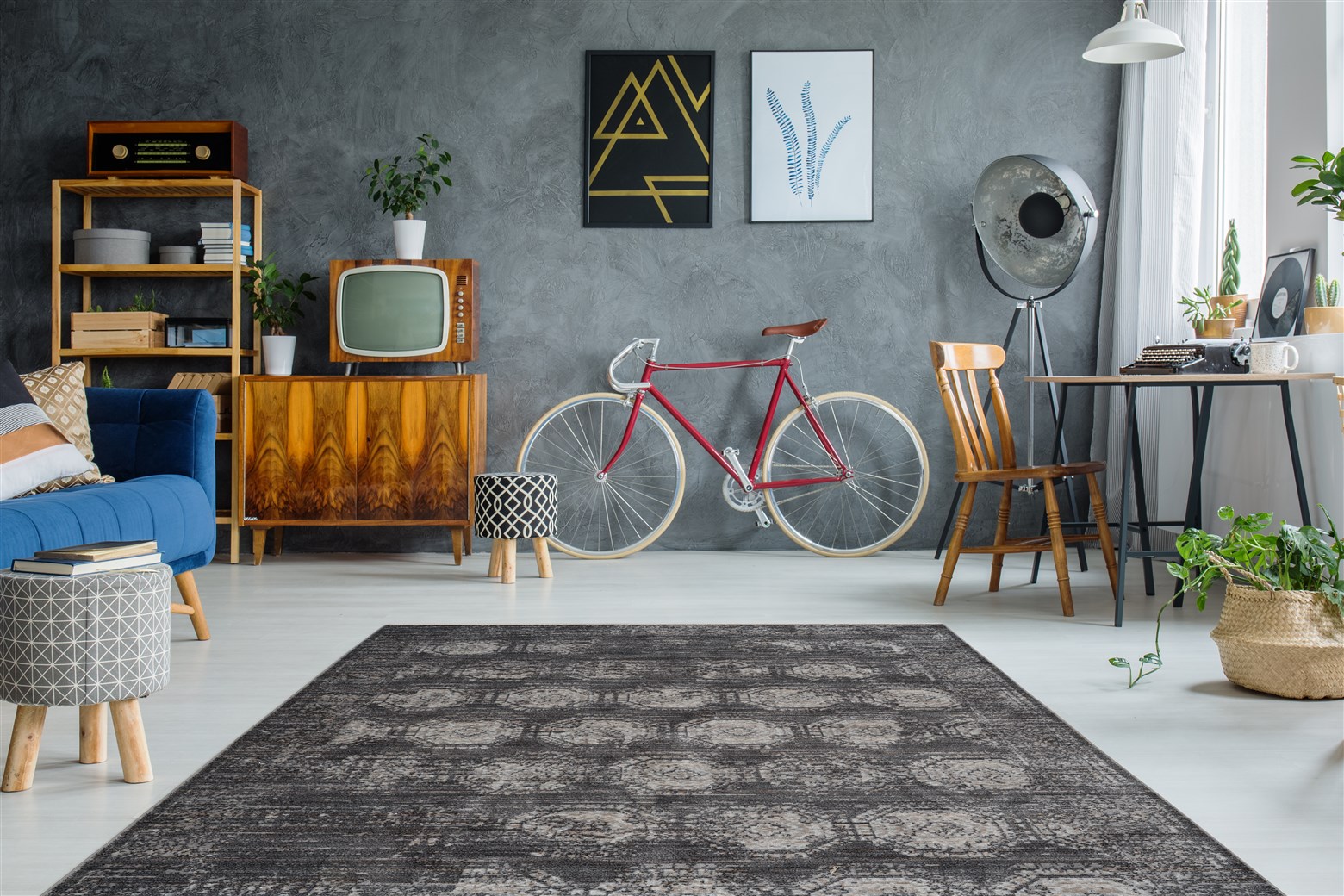 Teppich Baroque 725 Anthrazit 80cm x 150cm