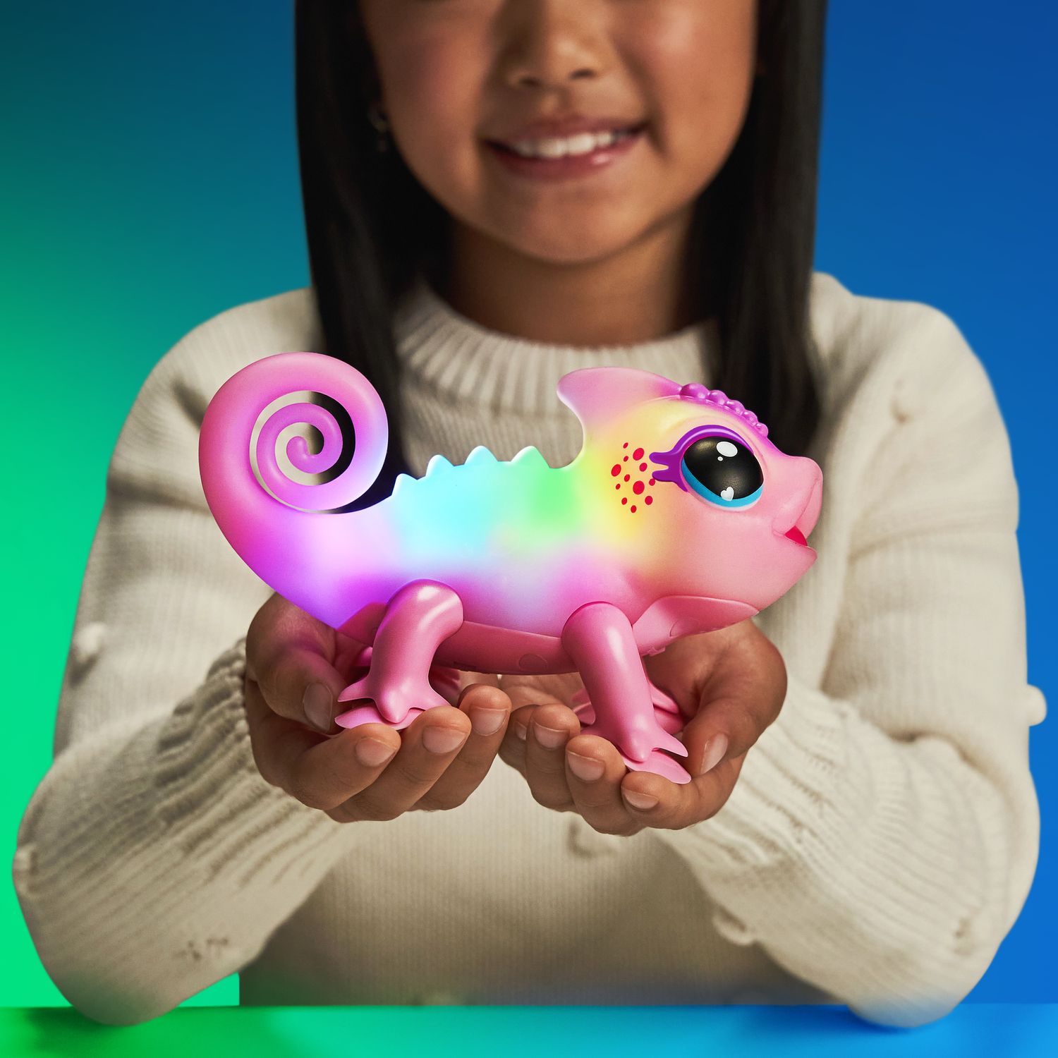 Moose Toys Plüschfiguren Little Live Pets – Leuchtendes Chamäleon Nova