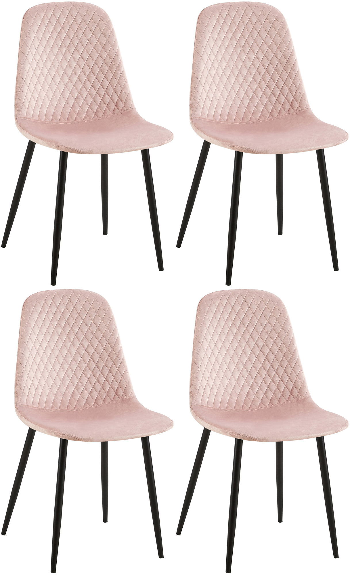 4er Set Stühle Giverny Samt