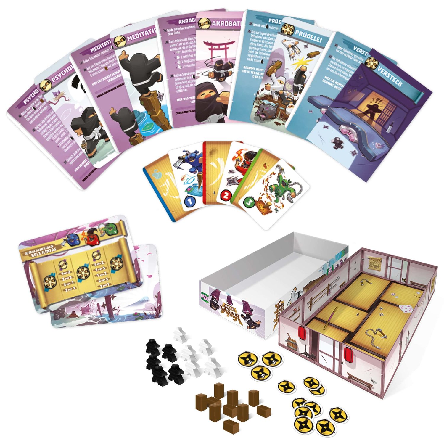 SPIEL DAS! Verlag Brettspiele & Gesellschaftsspiele Ninja Academy - Brettspiel