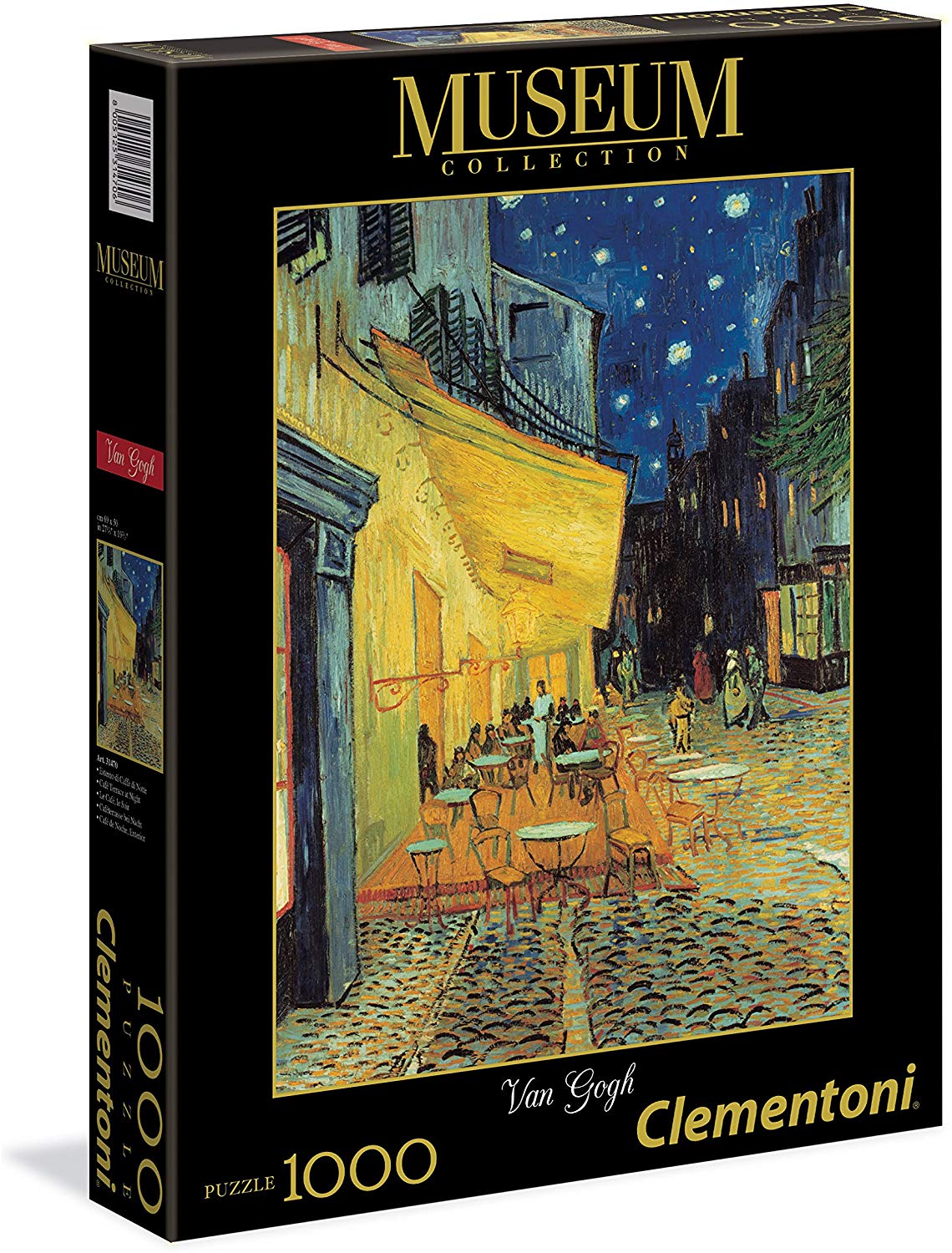 Clementoni Puzzles Museum Collection - 1000 Teile Puzzle - Van Gogh - Cafèterrasse bei Nacht