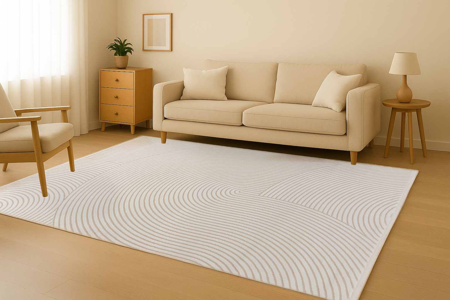 Teppich Stage 225 Elfenbein 120 x 170 cm