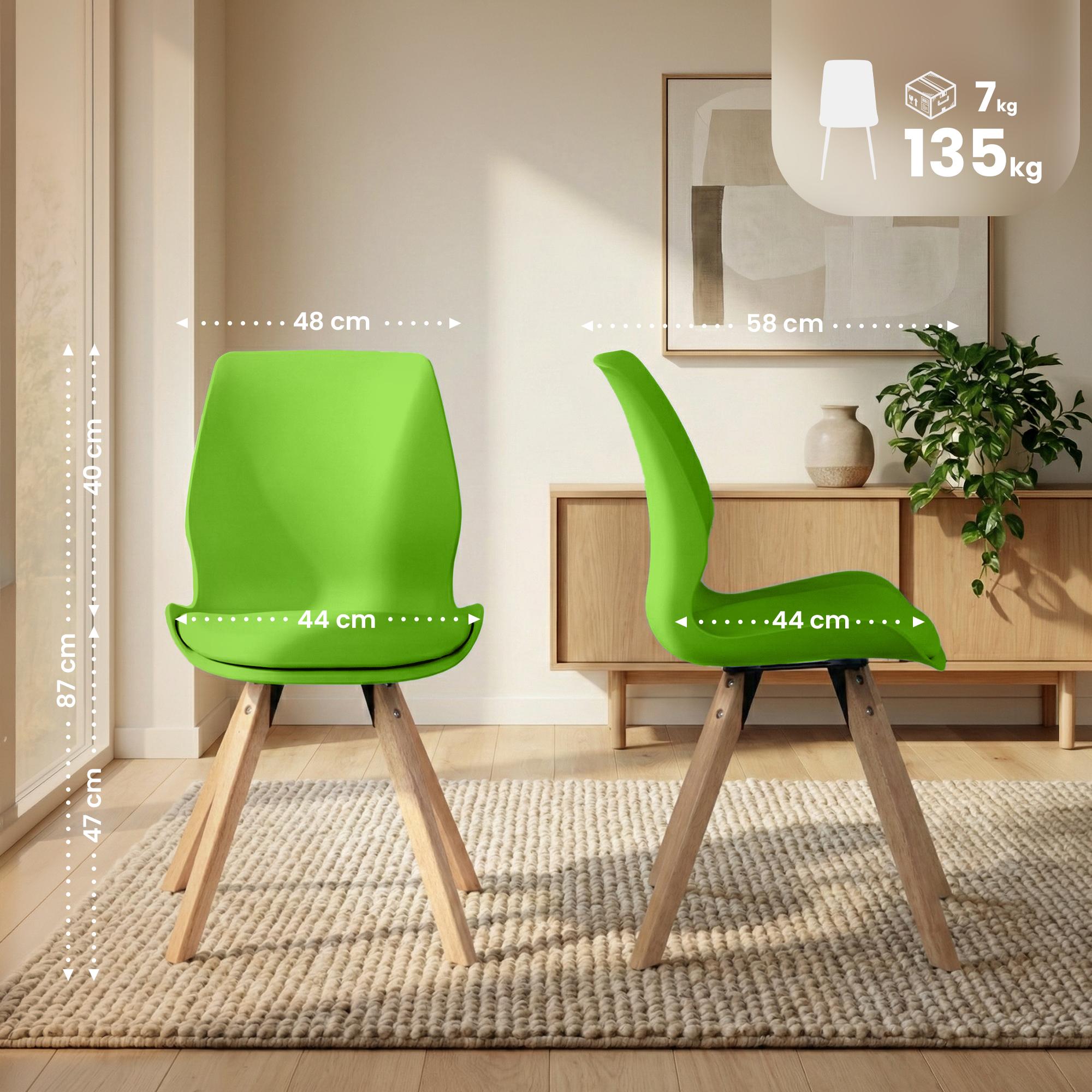 2er Set Stuhl Luna Kunststoff