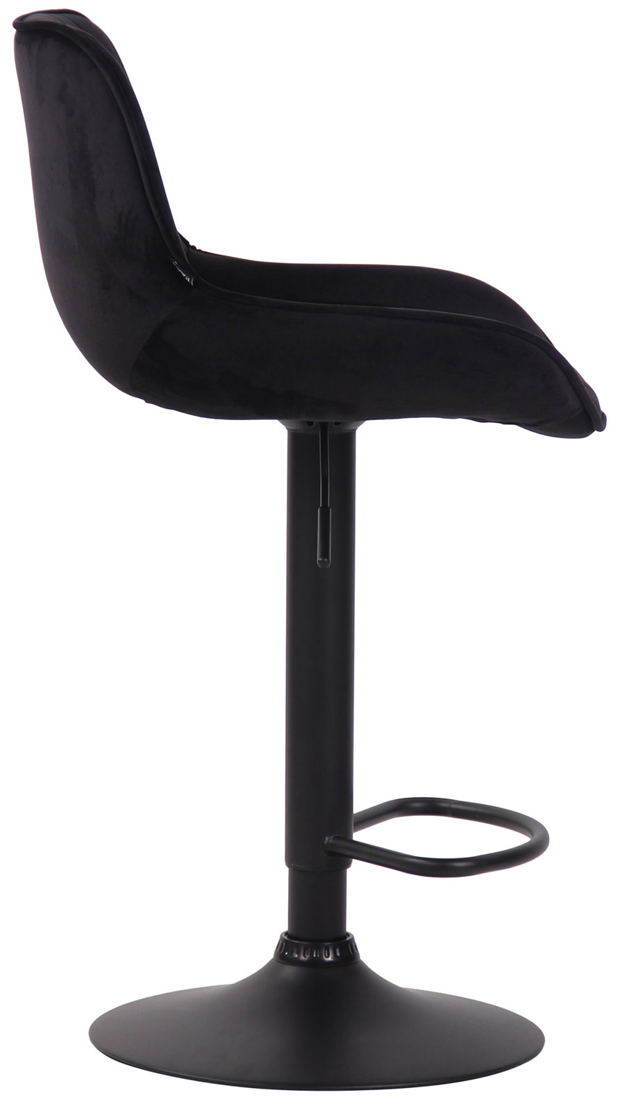 2er Set Barhocker Lentini Samt schwarz