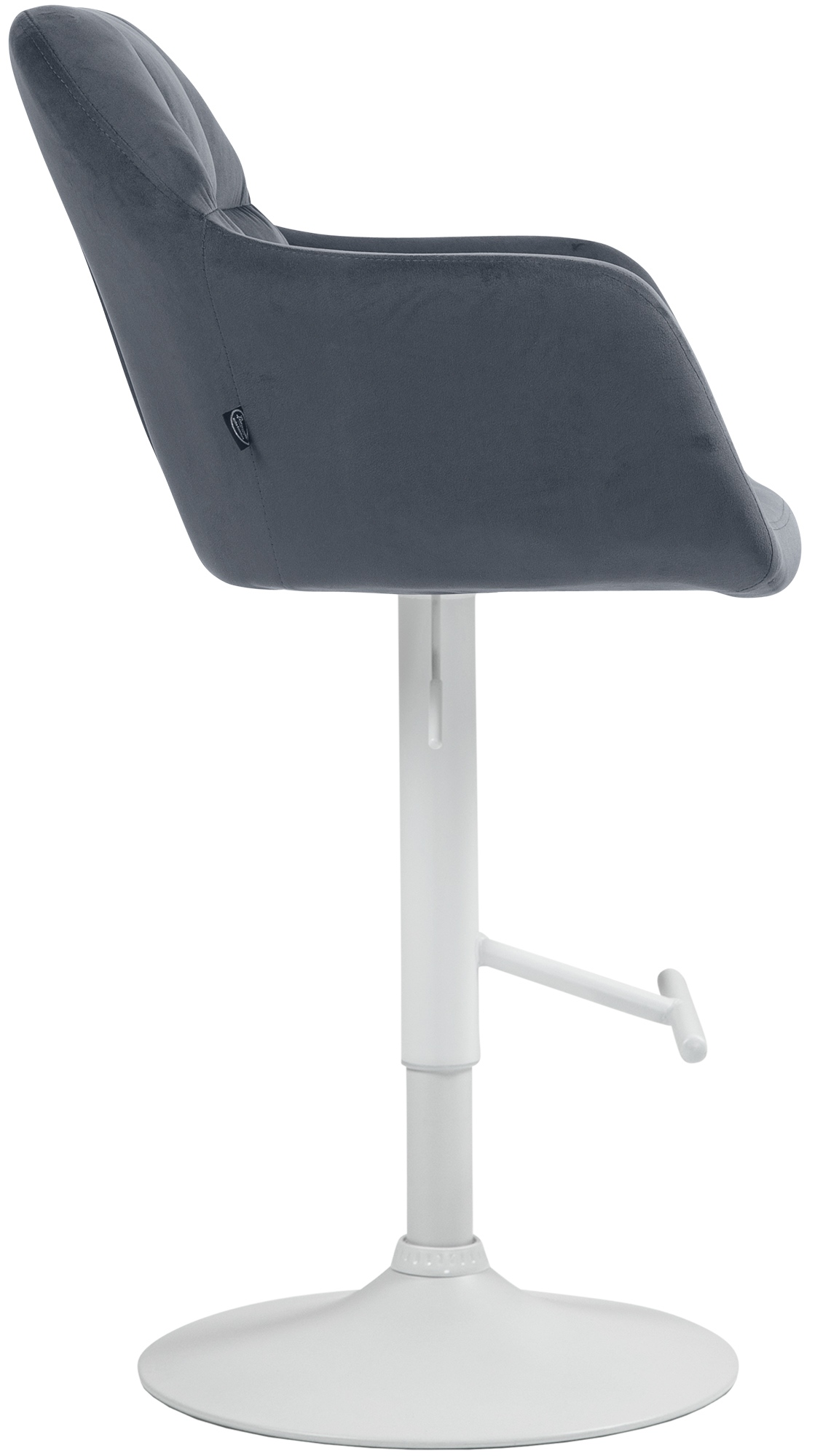 Barhocker Natoma Samt weiß