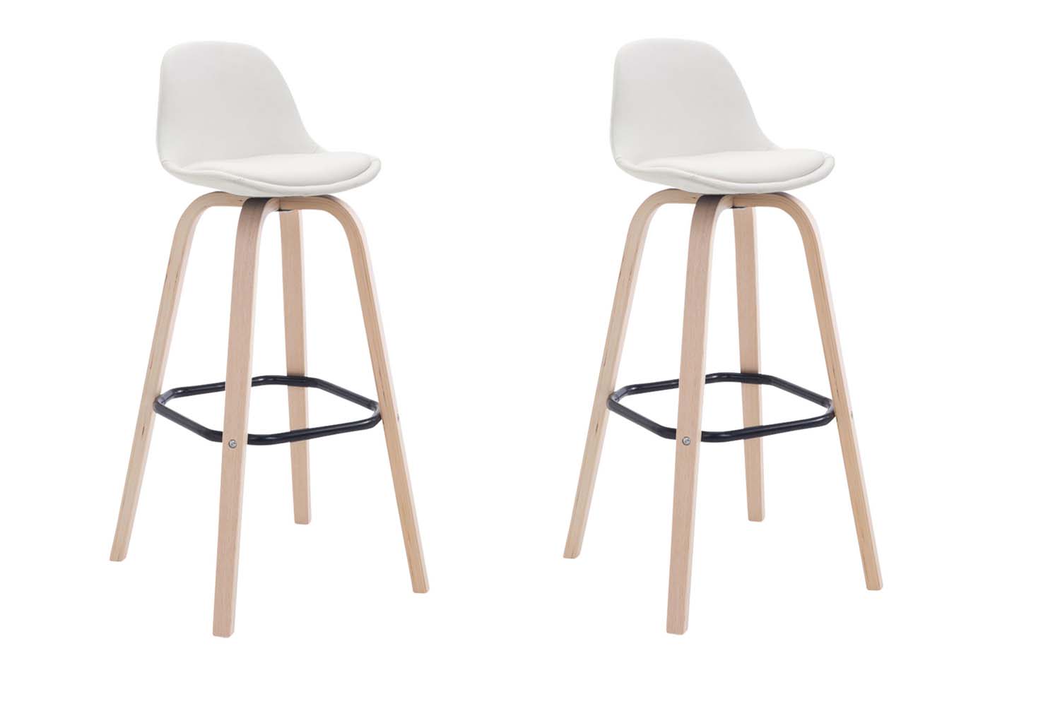 2er Set Barhocker Avika Kunstleder natura