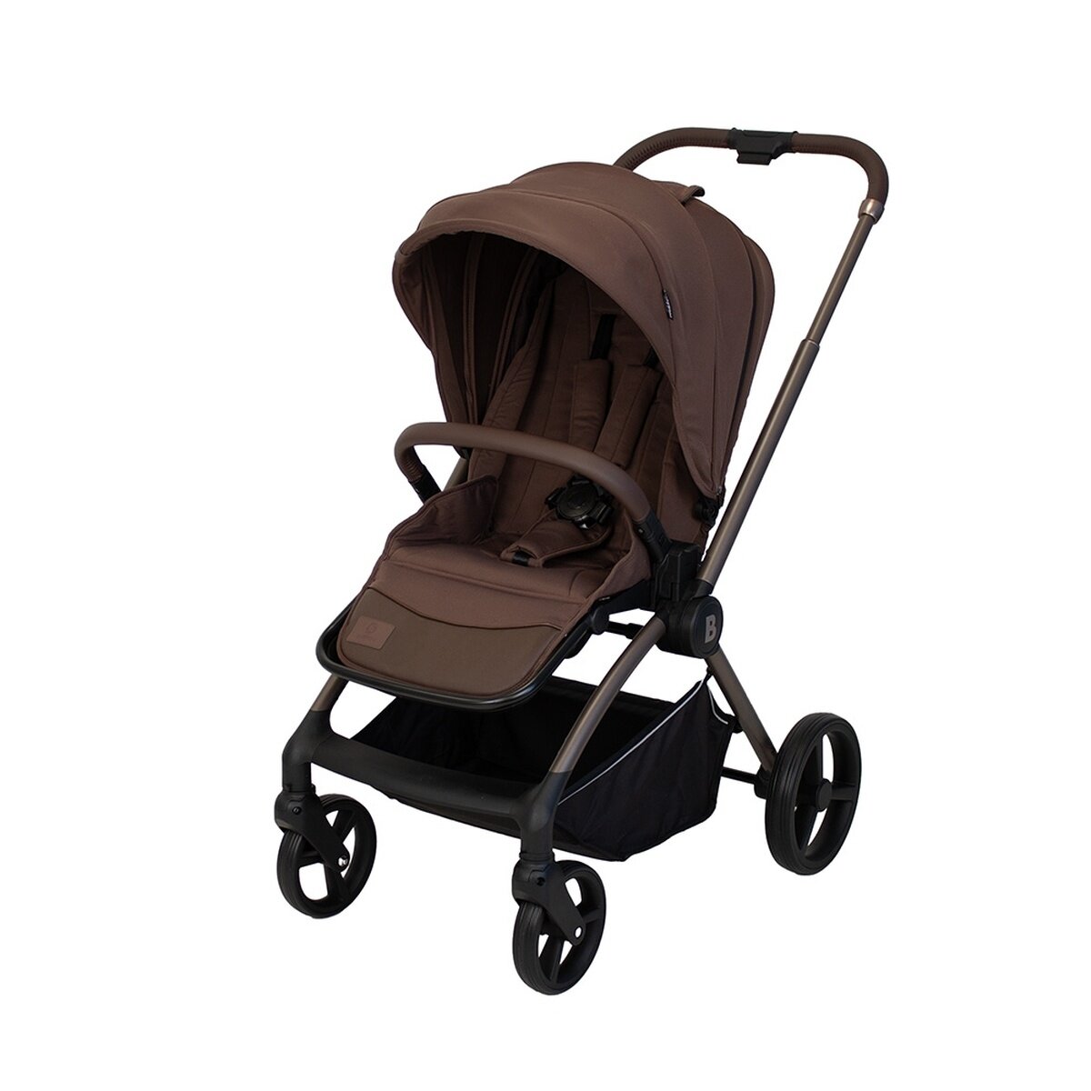 BabyTrold Alex 2in1 Kinderwagen in Chocolate mit Tragewanne, Sitzeinheit und Fußsack