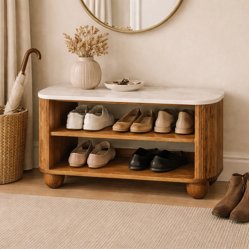 Beaumont-Schuhbank aus Marmor