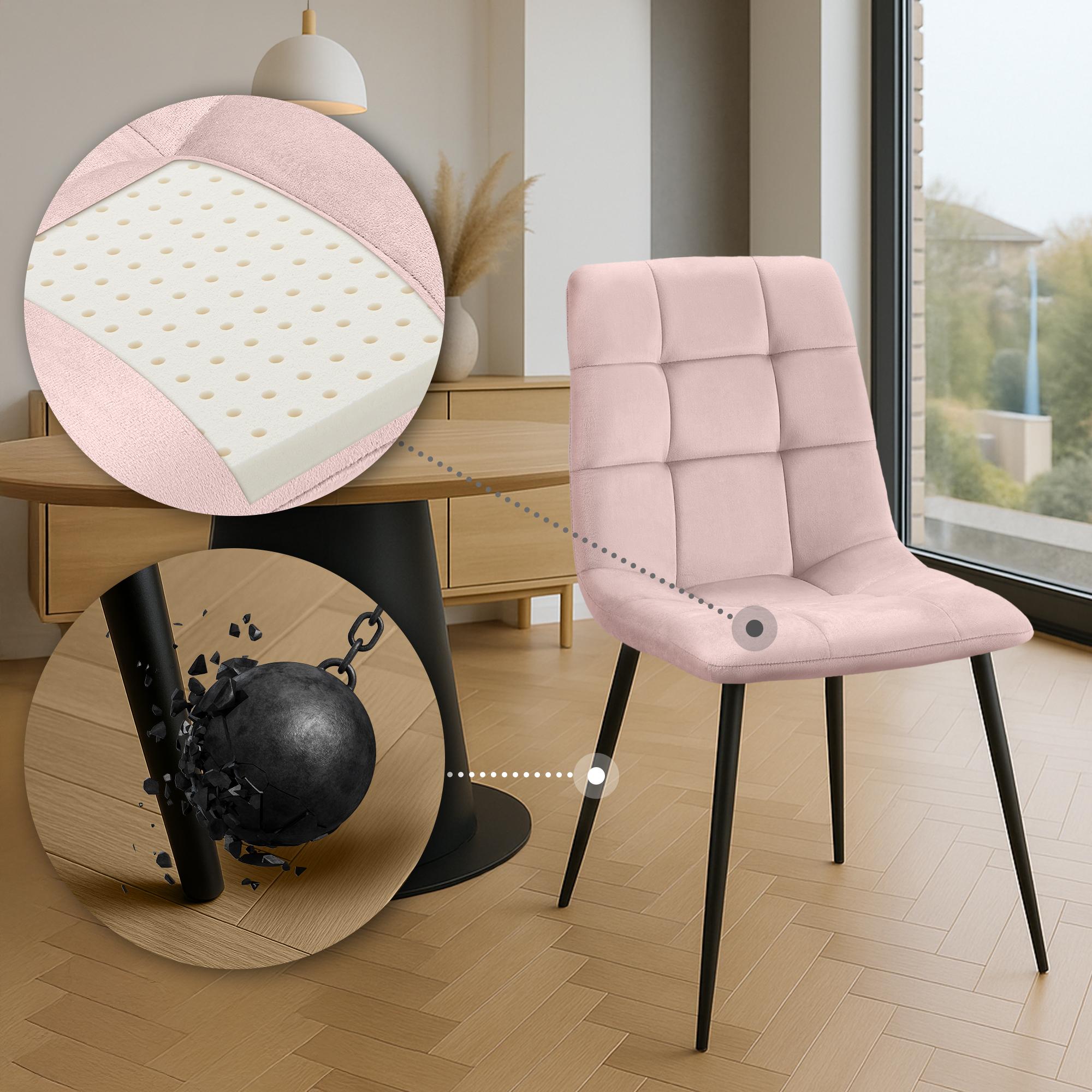 4er Set Esszimmerstuhl Tilde Samt
