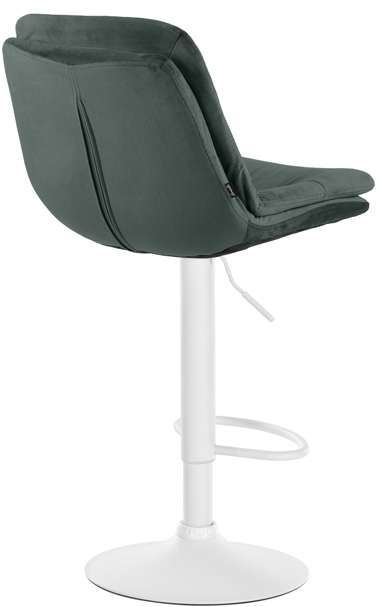 Barhocker Laurel Samt weiß
