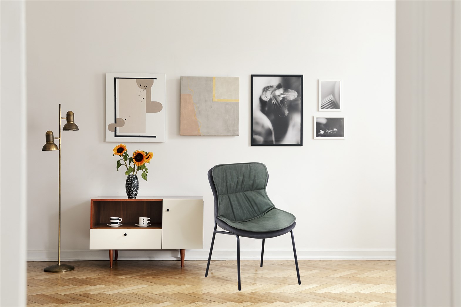 Designstuhl Green/Grey