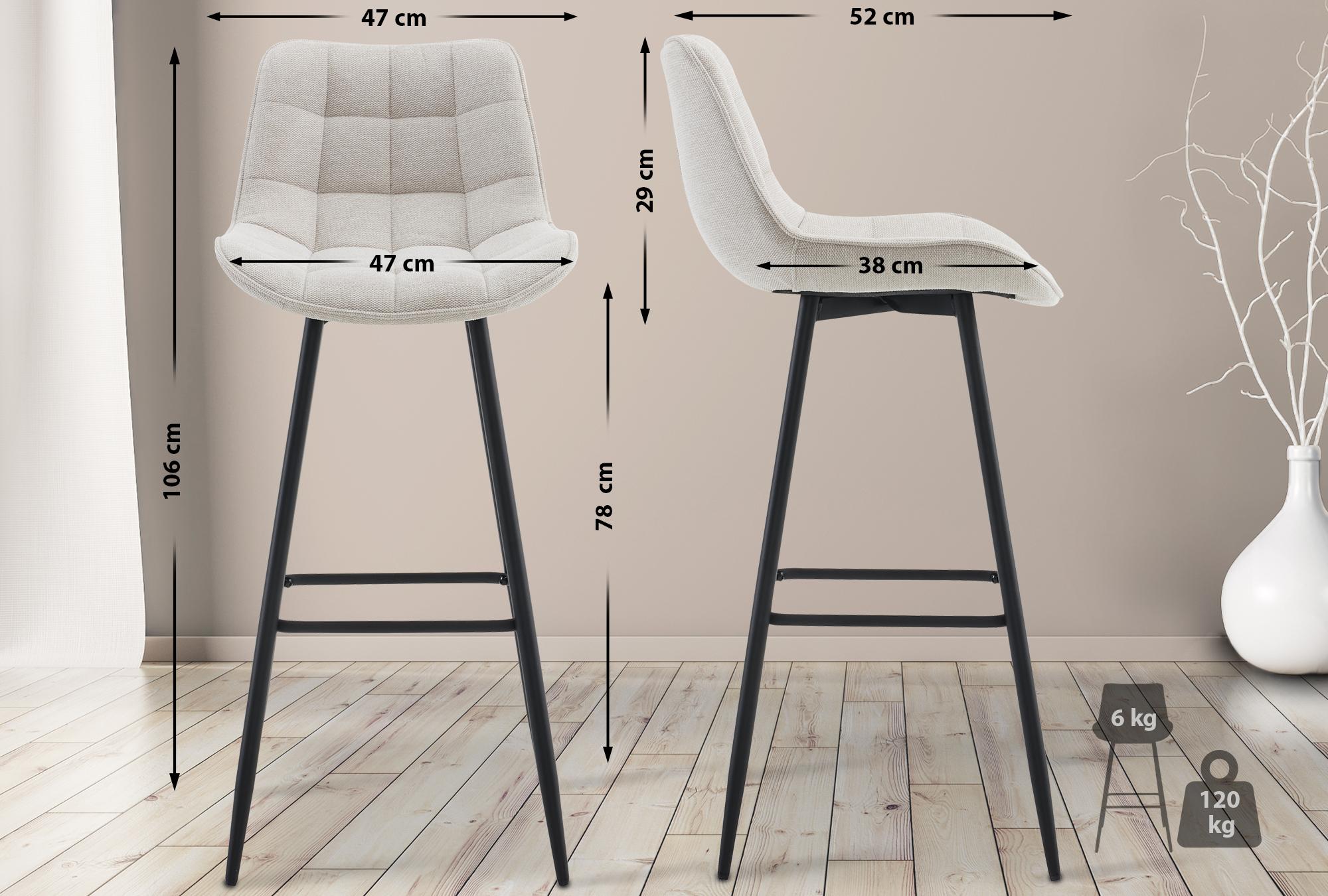 Barhocker Dartford Stoff