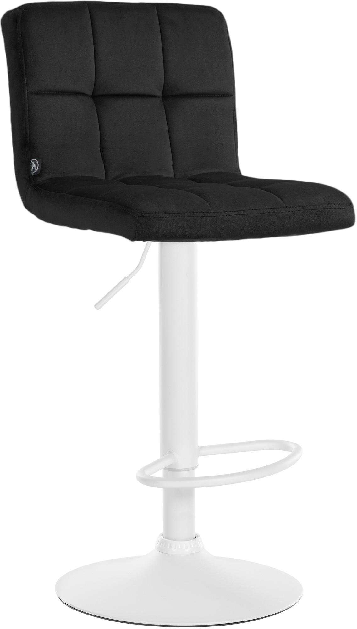Barhocker Peru Samt weiß