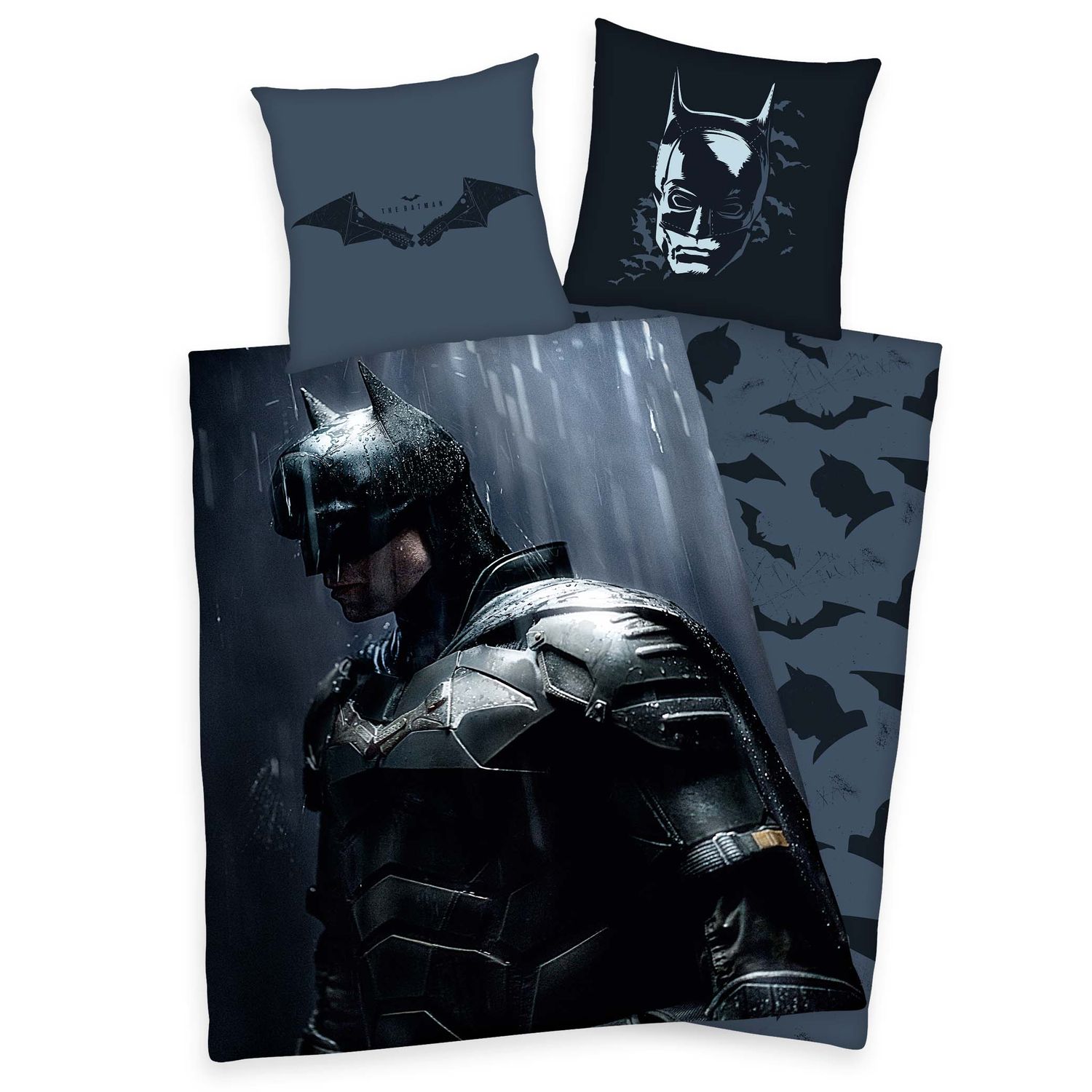 Herding Textilien The Batman Bettwäsche Renforcé - 80 x 80 + 135 x 200 cm
