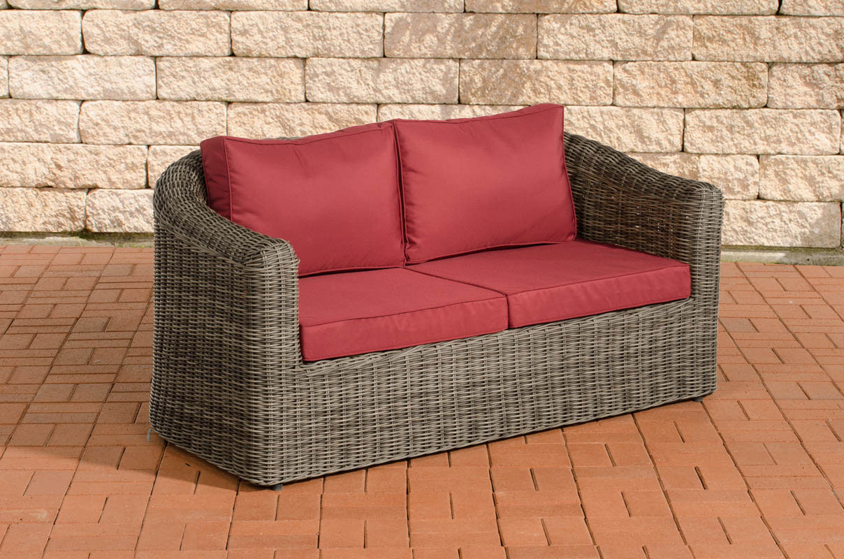 2er-Sofa Bergen Rubinrot 5mm