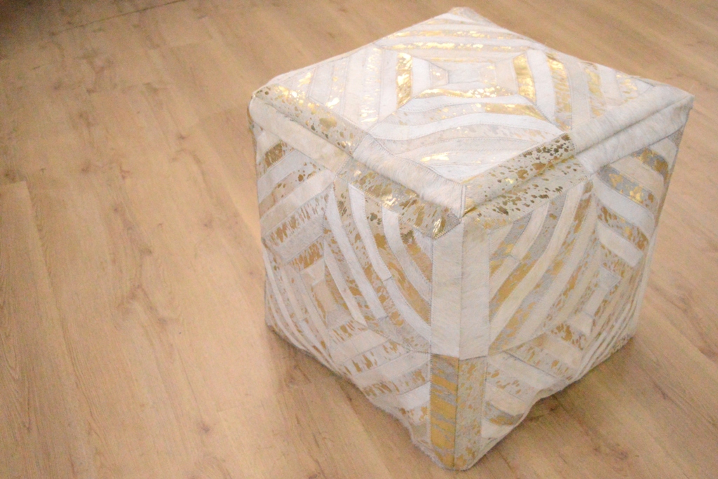 Pouf Spark Pouf 410 Elfenbein / Gold 45cm x 45cm