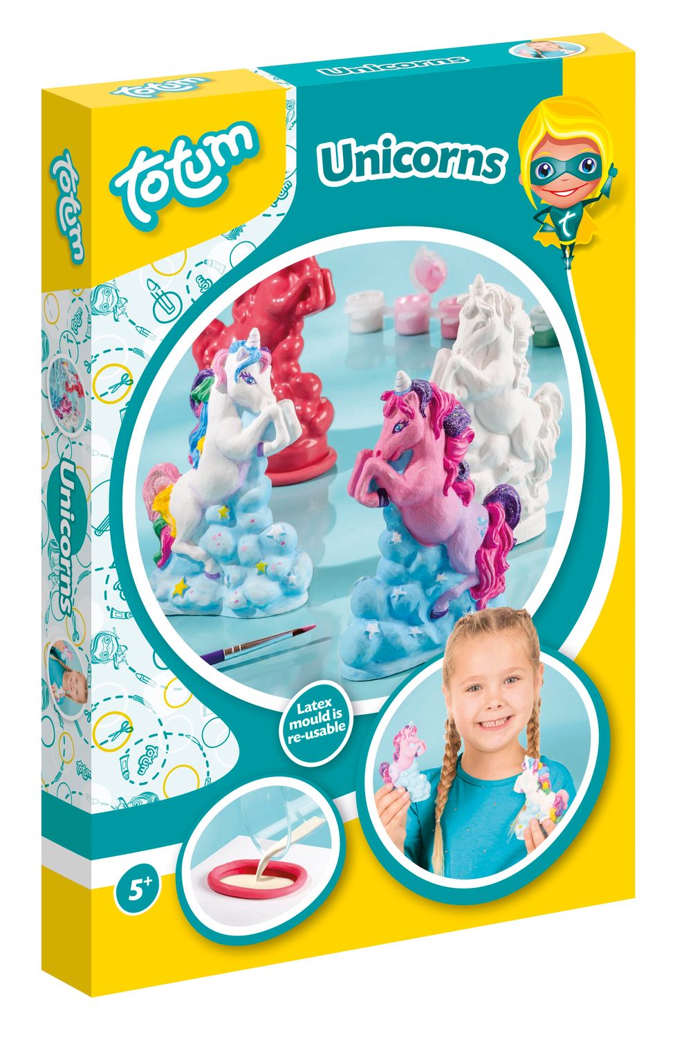 Totum GmbH Bastel- & Kreativspielzeug Totum Creativity - Einhorn-Gipsfiguren