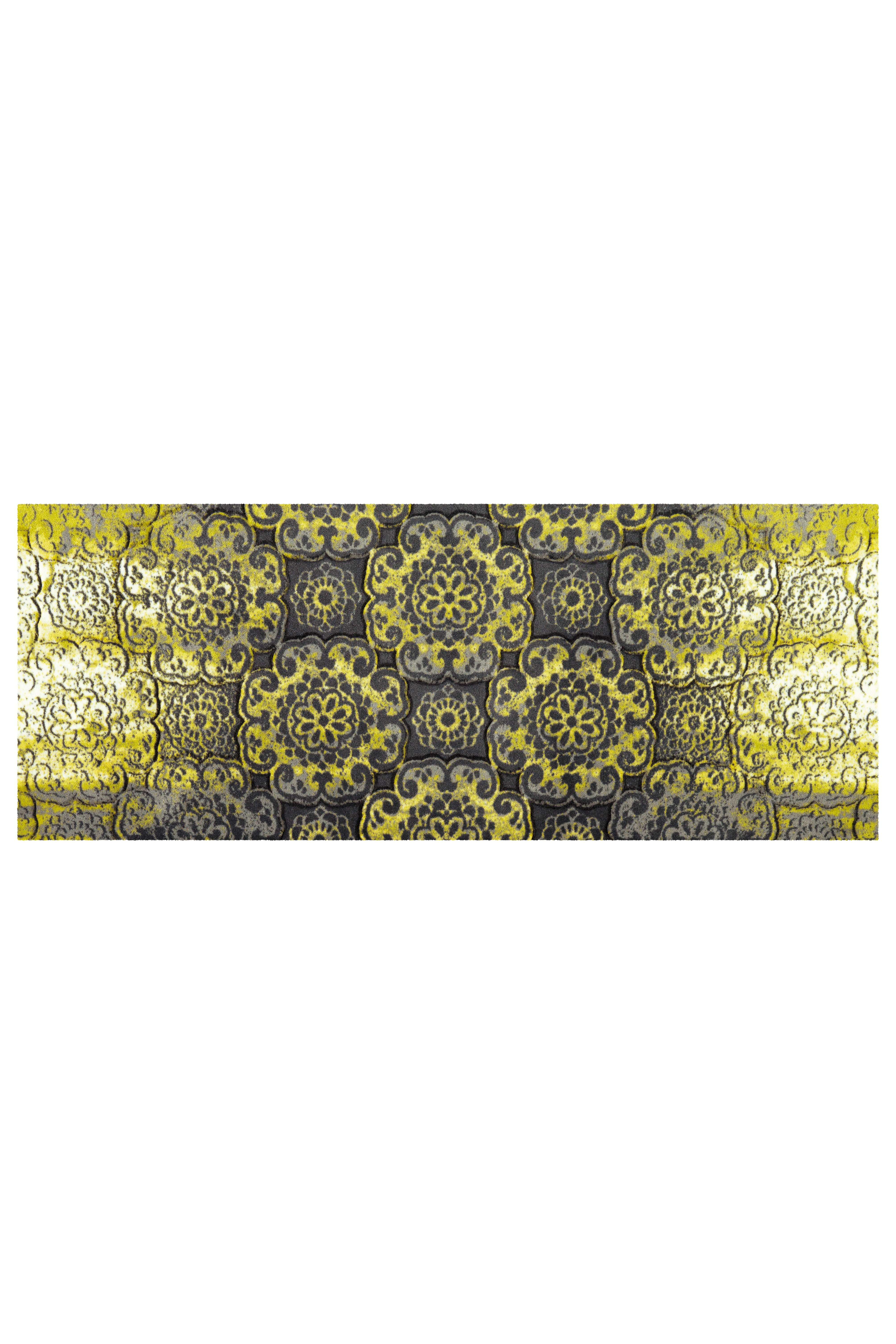Fußmatte Living Mat 56 Anthrazit / Gelb 64cm x 168cm