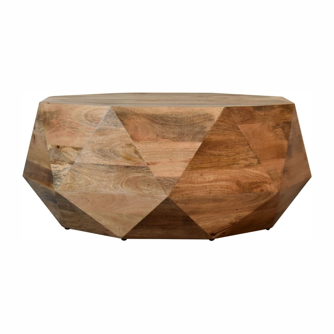 Geo-Couchtisch aus Massivholz