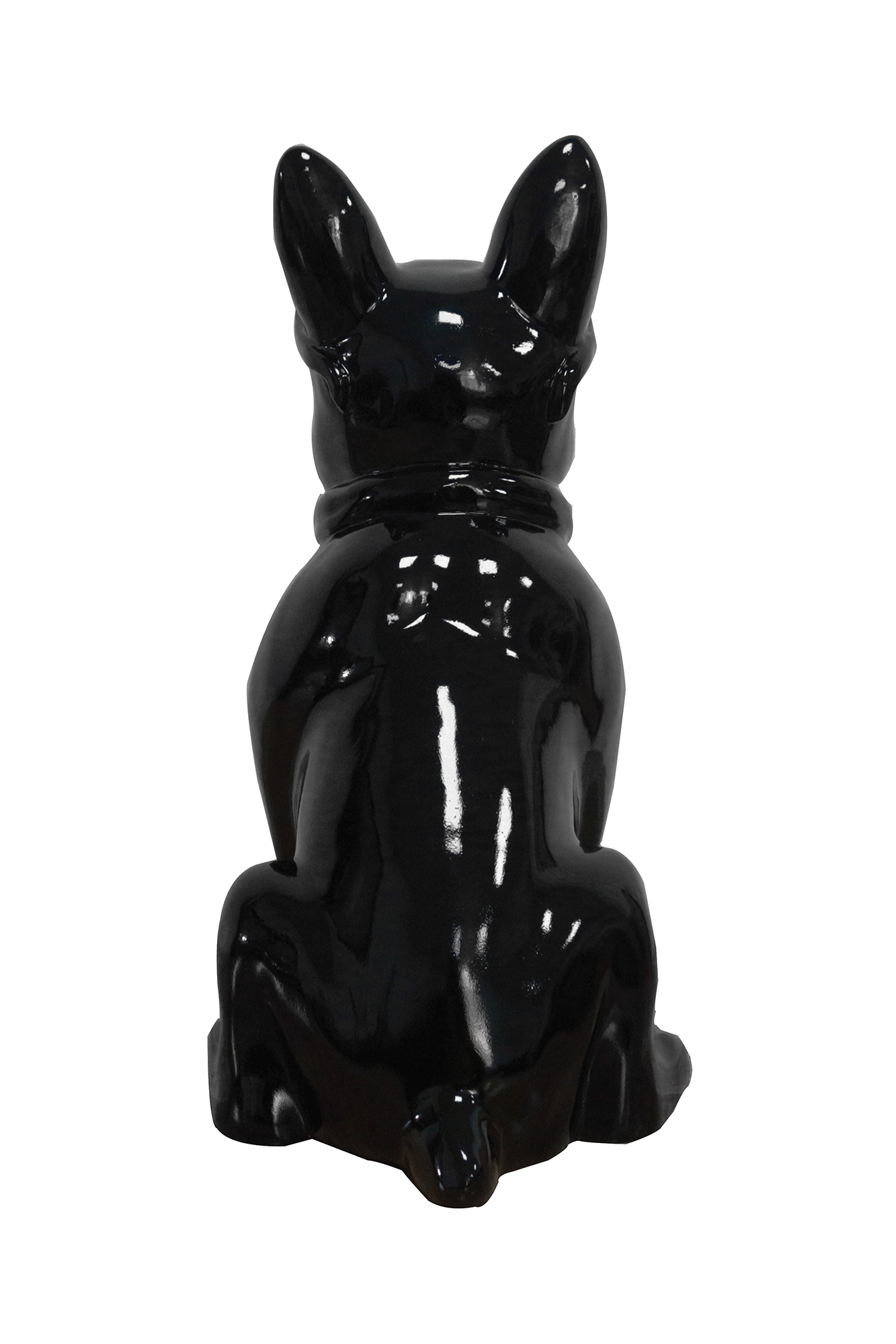 Bullterrier-Skulptur Schwarz