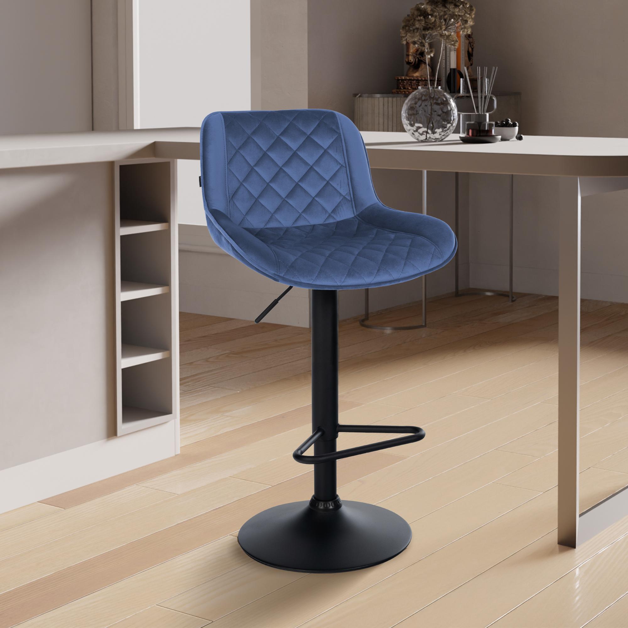 2er Set Barhocker Kasson Samt