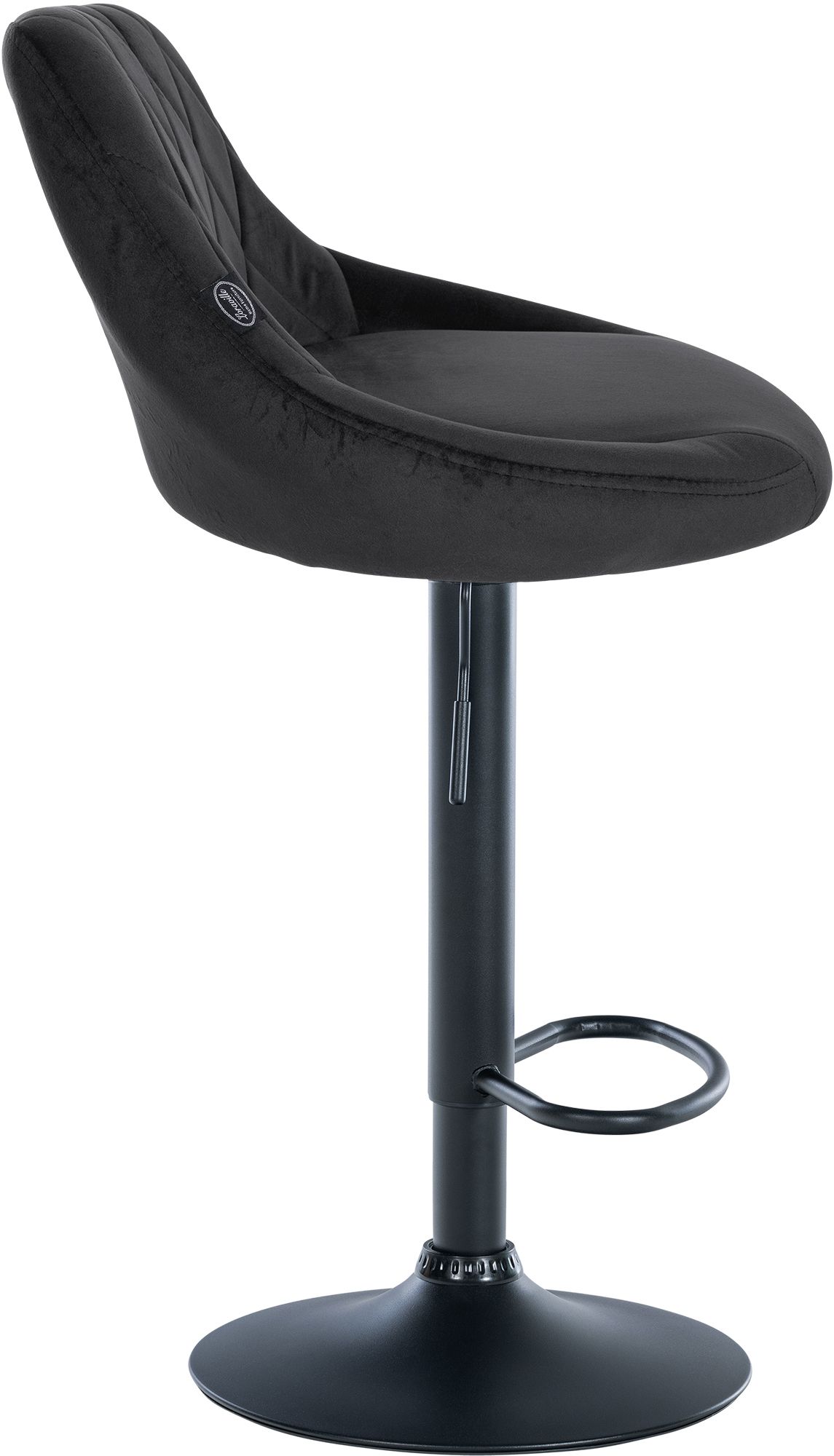 2er Set Barhocker Lazio Samt schwarz