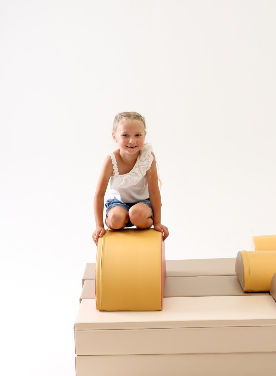 IGLU Softplay PEPI RER SIA IGLU SET 19X Fortress - Beige/Pastell-Pink/Grau/Honigfarben - Schaumstoffbaustein-Set Festung/Burg für Kinder – Ansicht 15