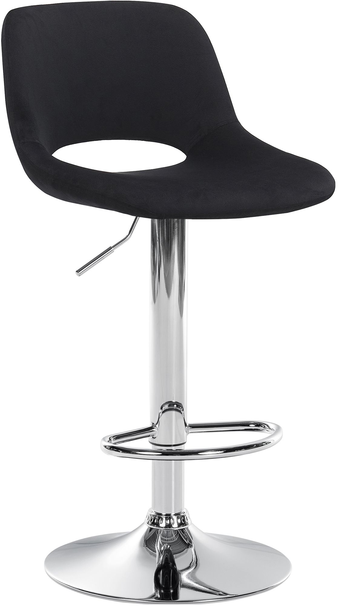 Barhocker Camden Samt chrom