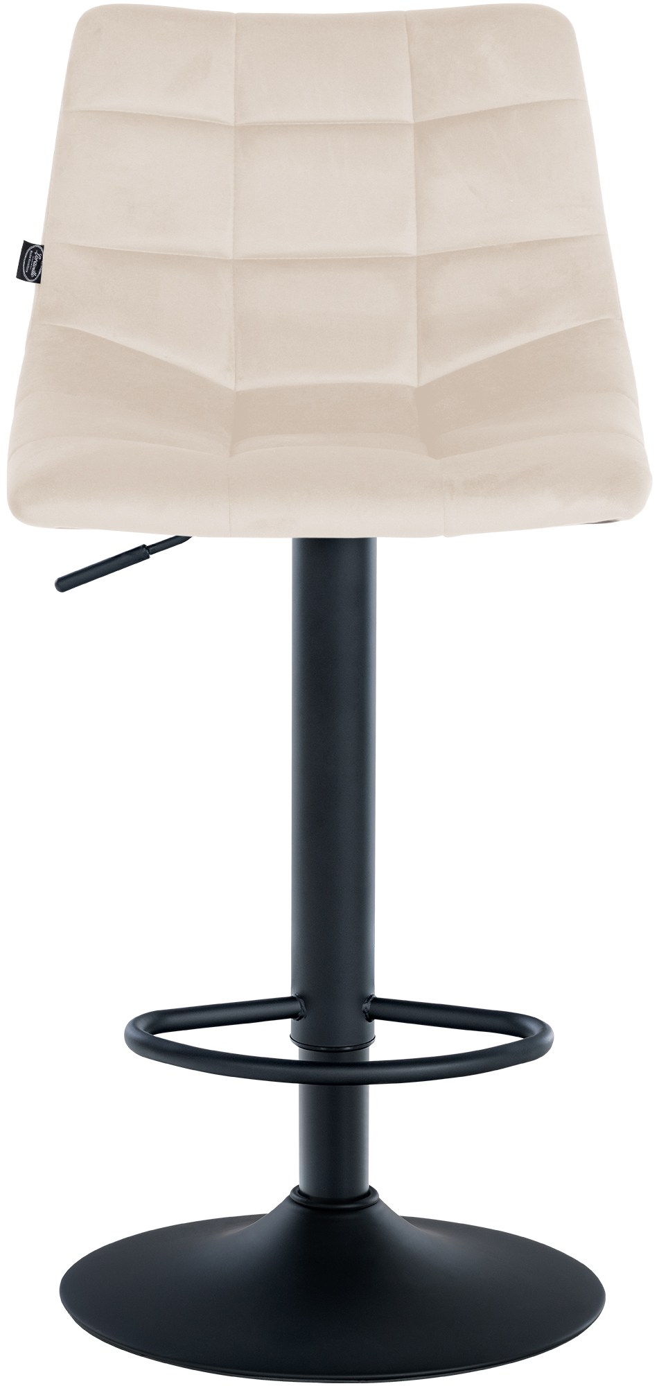 2er Set Barhocker Jerry Samt schwarz