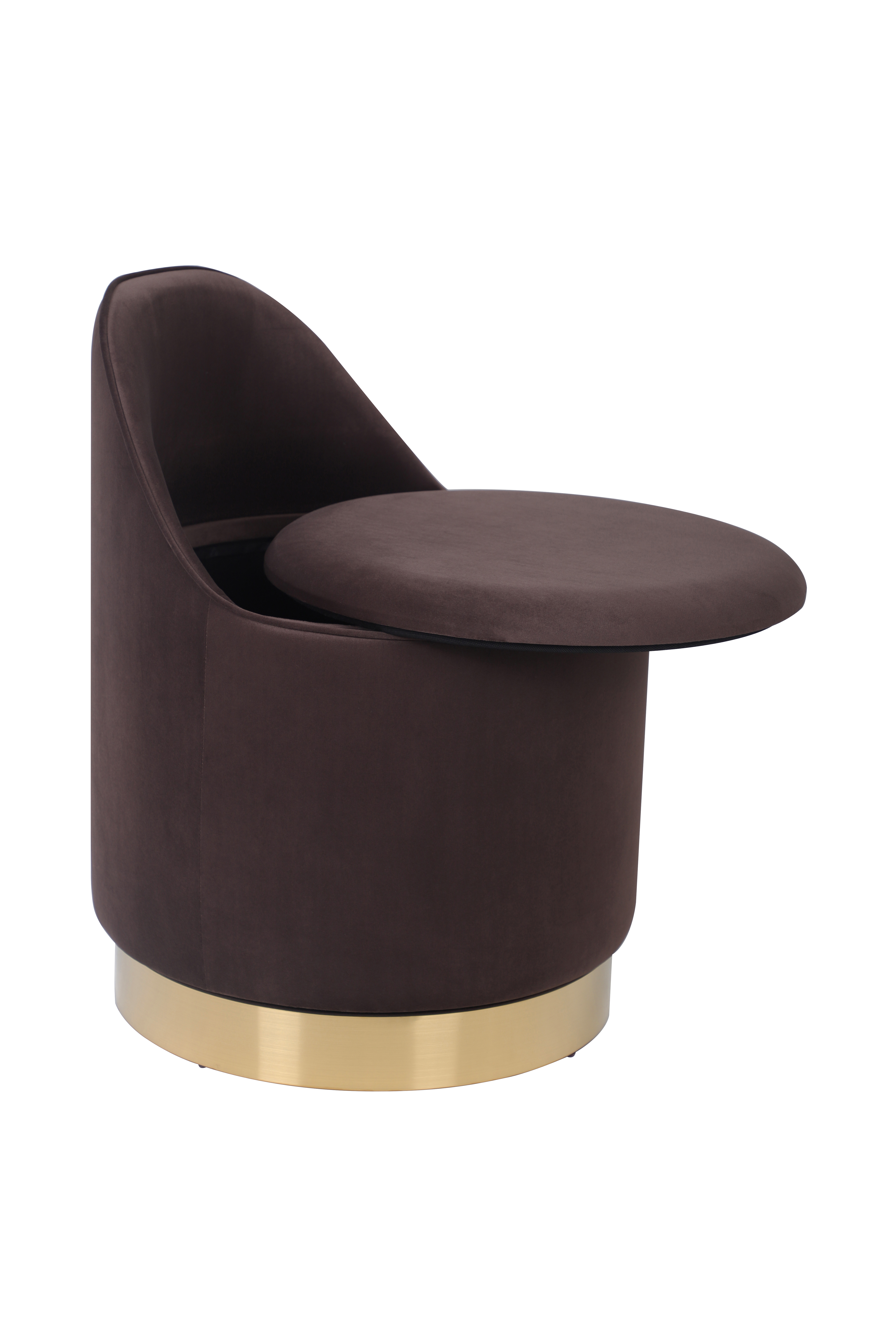 Eleganter Drehhocker in Braun