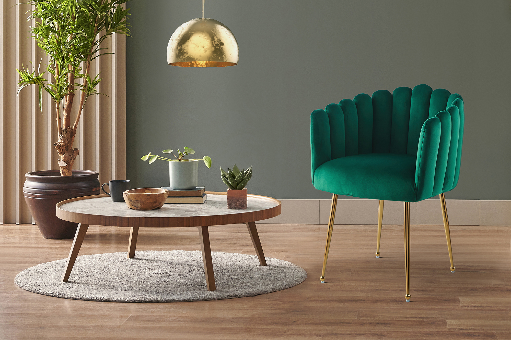 Designstuhl Muna Grün