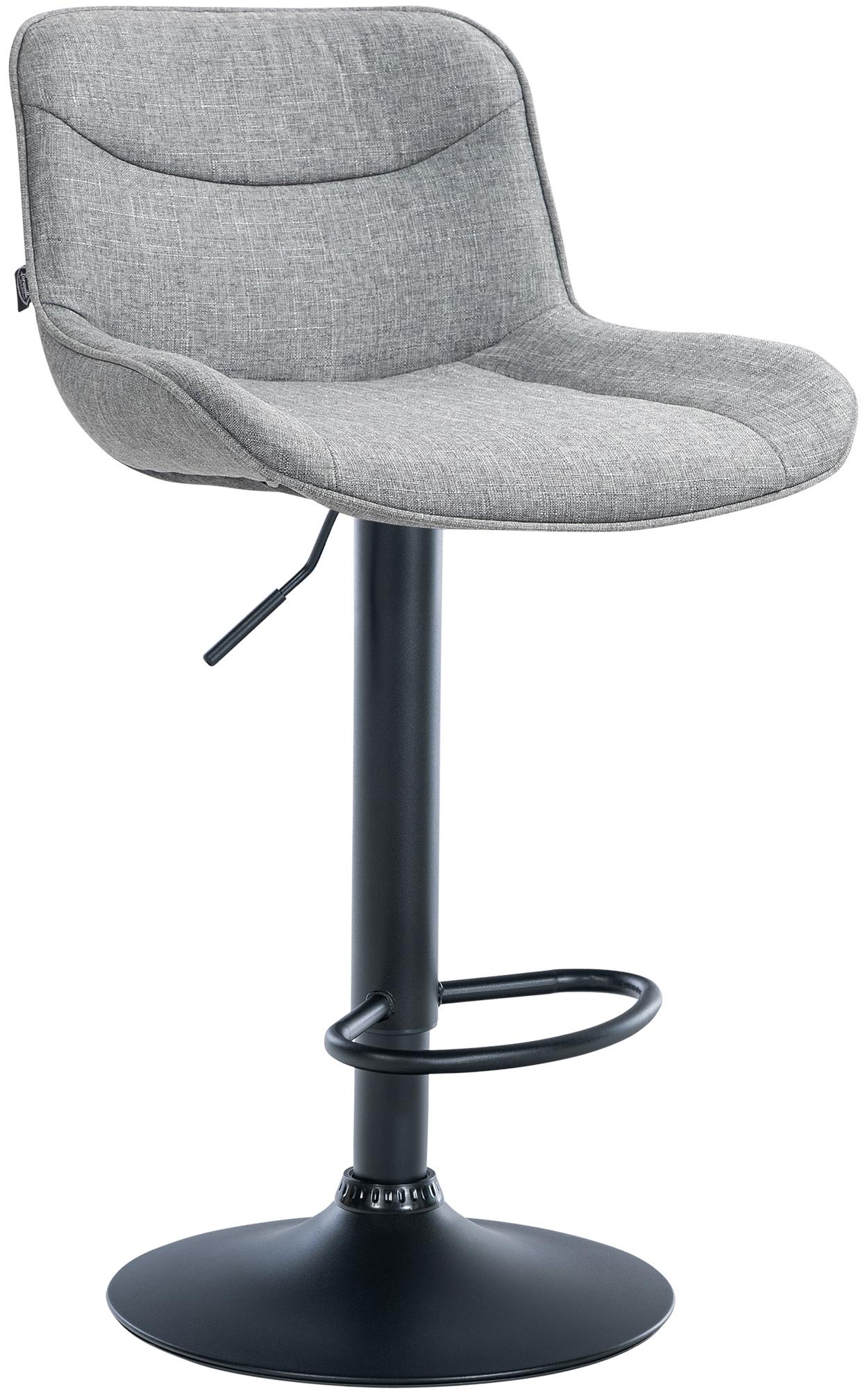 Barhocker Vonore Stoff schwarz